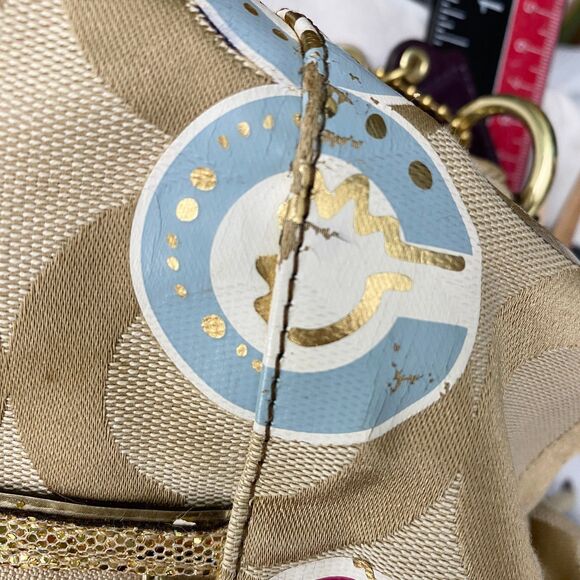 Coach Poppy Jazzy Bag Purse Signature C Canvas Graffiti Shoulder Crossbody 15311 - Picture 13 of 16